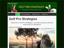 Tablet Screenshot of golfprostrategies.com